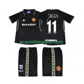 Divisa di Calcio Manchester United GIGGS 11 1999 Retro Bambino Terza 1998